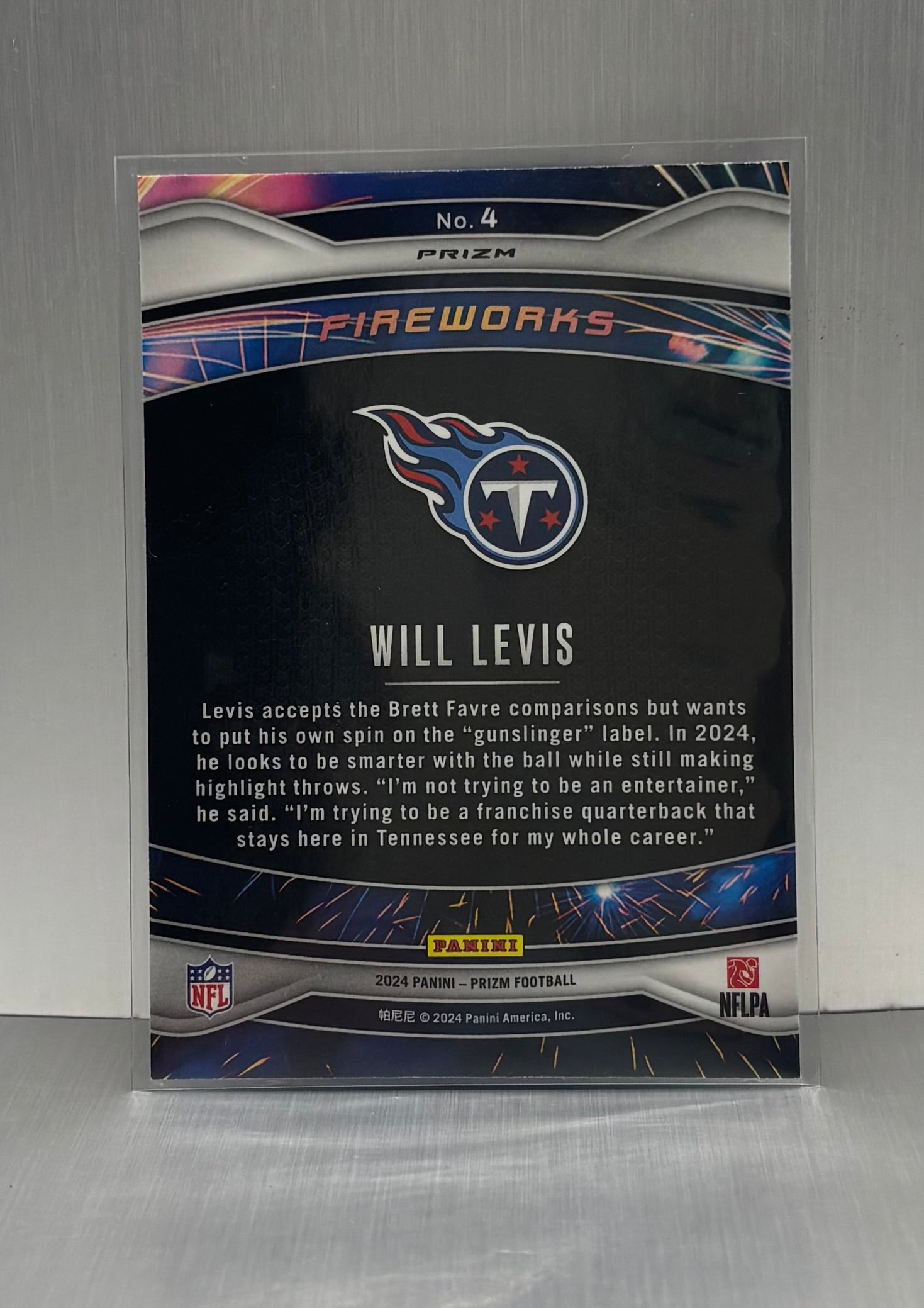 2024 Panini Prizm Fireworks Green #4 Will Levis