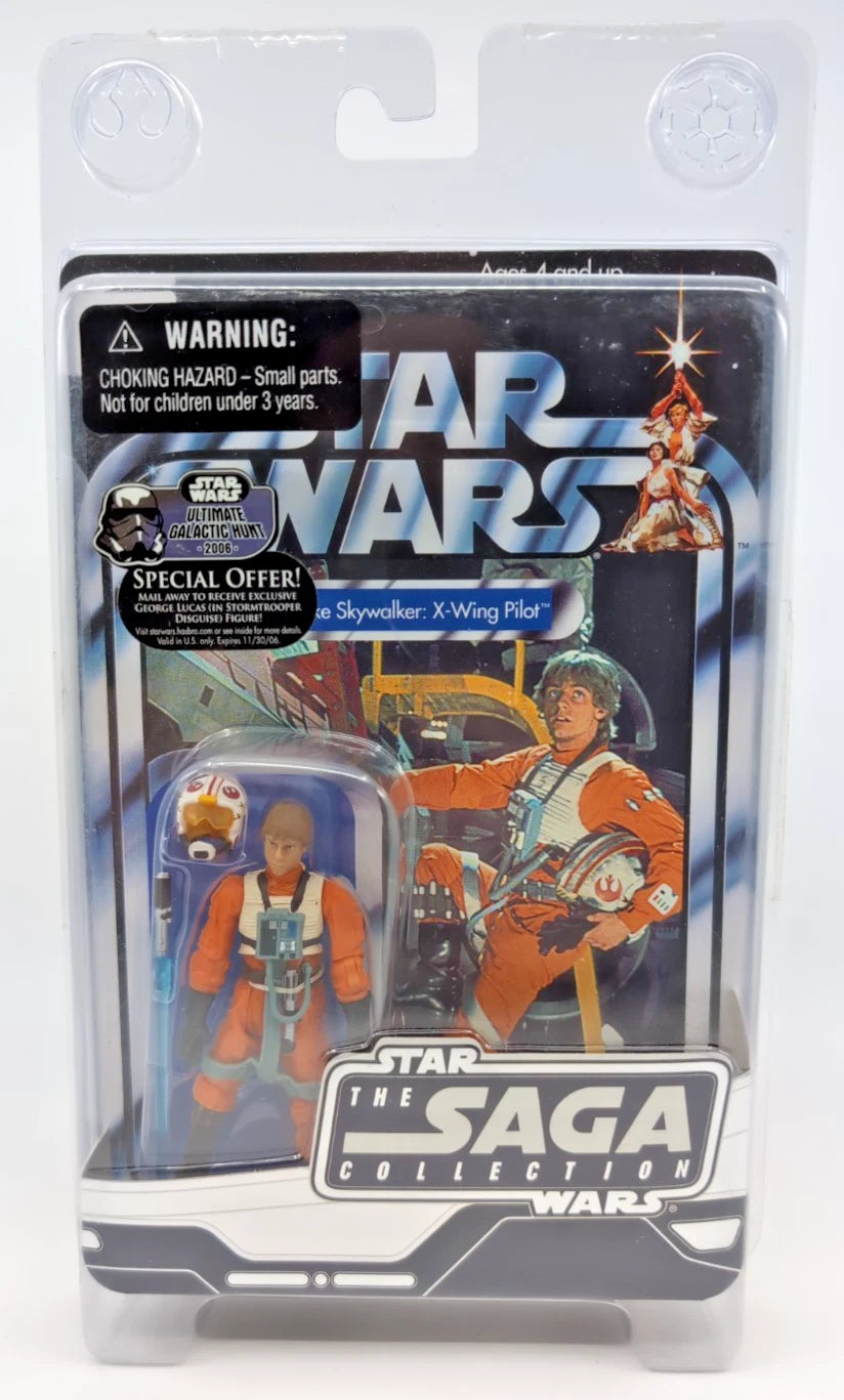 Star Wars The Saga Collection Luke Skywalker X-Wing Pilot Hasbro Action Figure