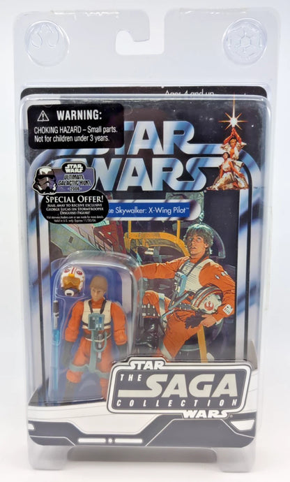 Star Wars The Saga Collection Luke Skywalker X-Wing Pilot Hasbro Action Figure