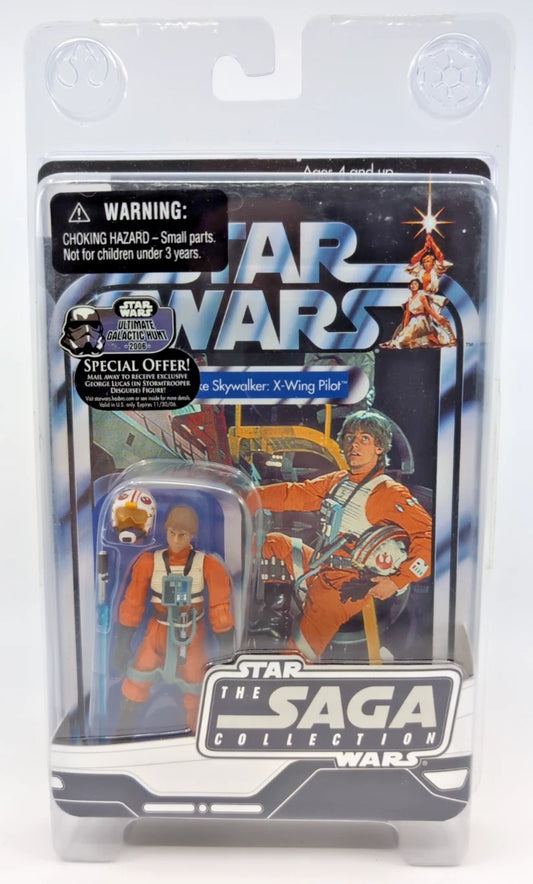 Star Wars The Saga Collection Luke Skywalker X-Wing Pilot Hasbro Action Figure