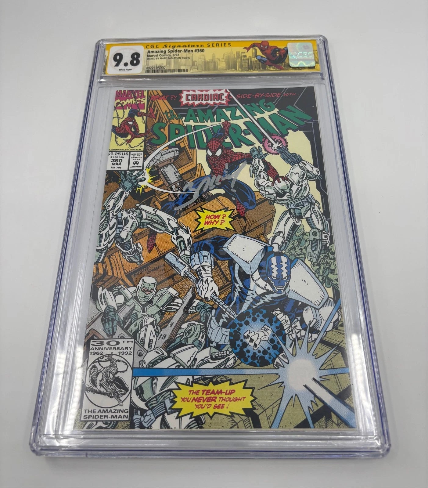 The Amazing Spider-Man #360 SIGNED Mark Bagley CGC 9.8 RARE Marvel Comic Legend