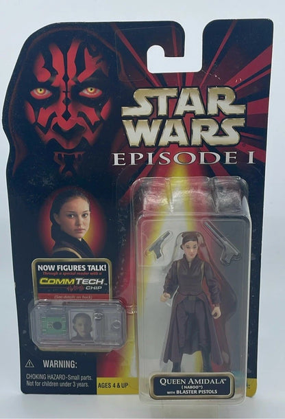 1998 - Star Wars Ep I - Queen Amidala + CommTech Chip - Hasbro Figure