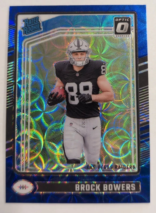 2024 - NFL Donruss Optic Blue Scope - Brock Bowers 215 Rated Rookie