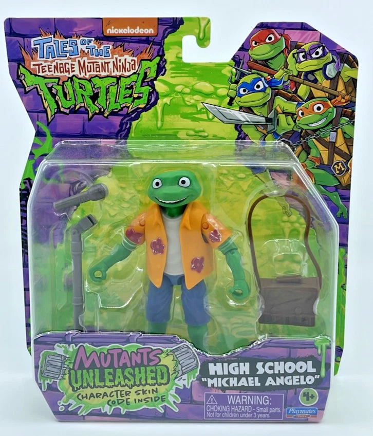 TMNT Mutants Unleashed Michael Angelo Figure with Figure Protector