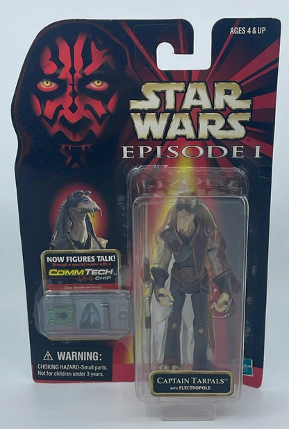 1998 - Star Wars Ep 1 - Captain Tarpals + CommTech Chip - Hasbro Figure