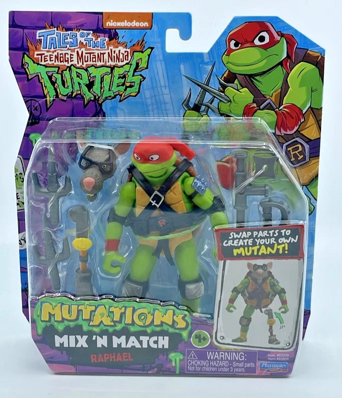 TMNT Mutations Mix N Match Raphael Figure with Figure Protector
