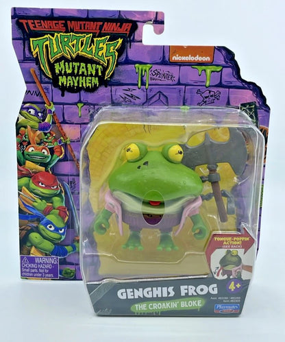 TMNT Mutant Mayhem Genghis Frog Action Figure with Figure Protector