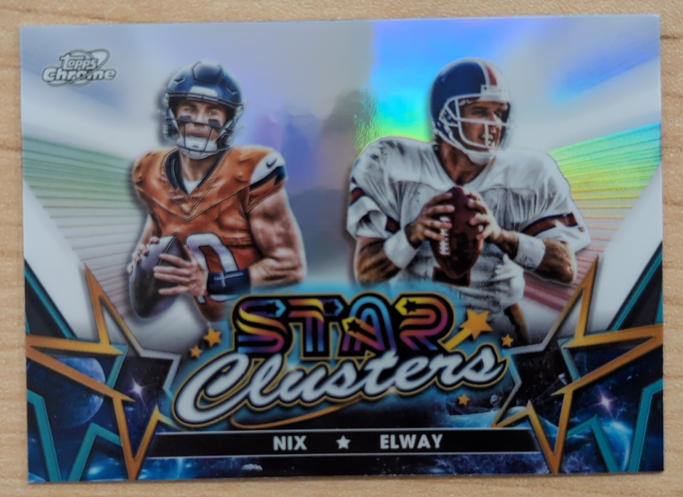 2024 - NFL Topps Cosmic Chrome - Bo Nix John Elway SCL-13 Star Clusters