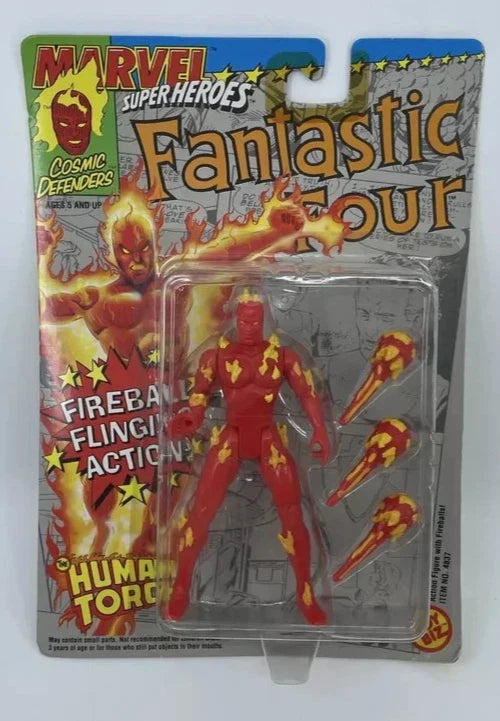 1992 - Marvel Super Heroes - Human Torch Fireball Flinging - Toy Biz