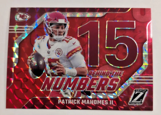 2023 - NFL Panini Zenith Behind the Numbers Red - Patrick Mahomes II 24