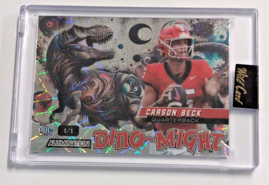 2024 - Football Wild Card Alumination - Carson Beck DMTRX1-CB Dino-Might 1/1