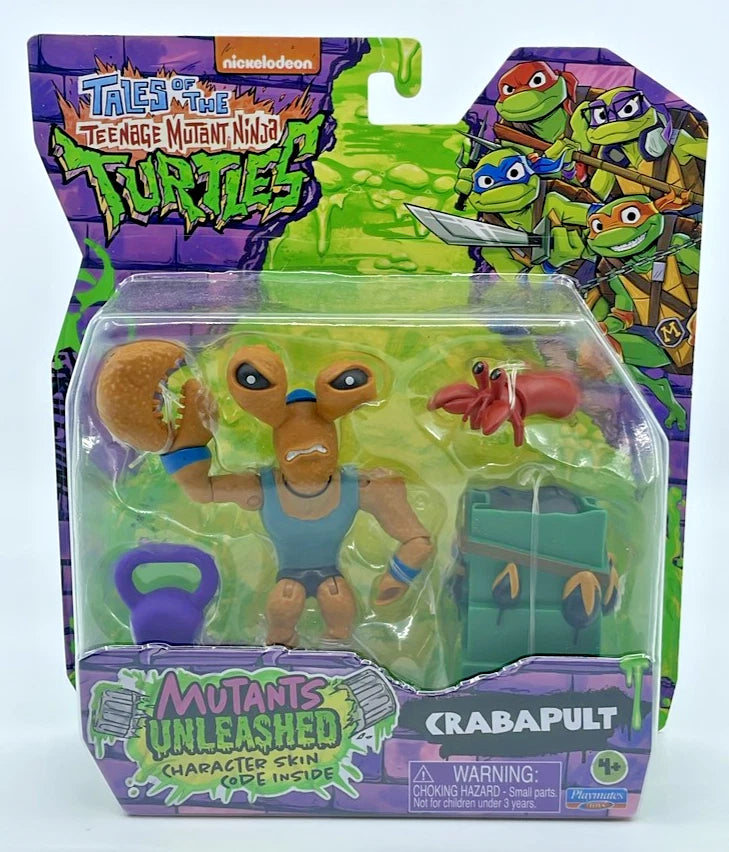 TMNT Mutants Unleashed Crabapult Figure 2024 with Figure Protector