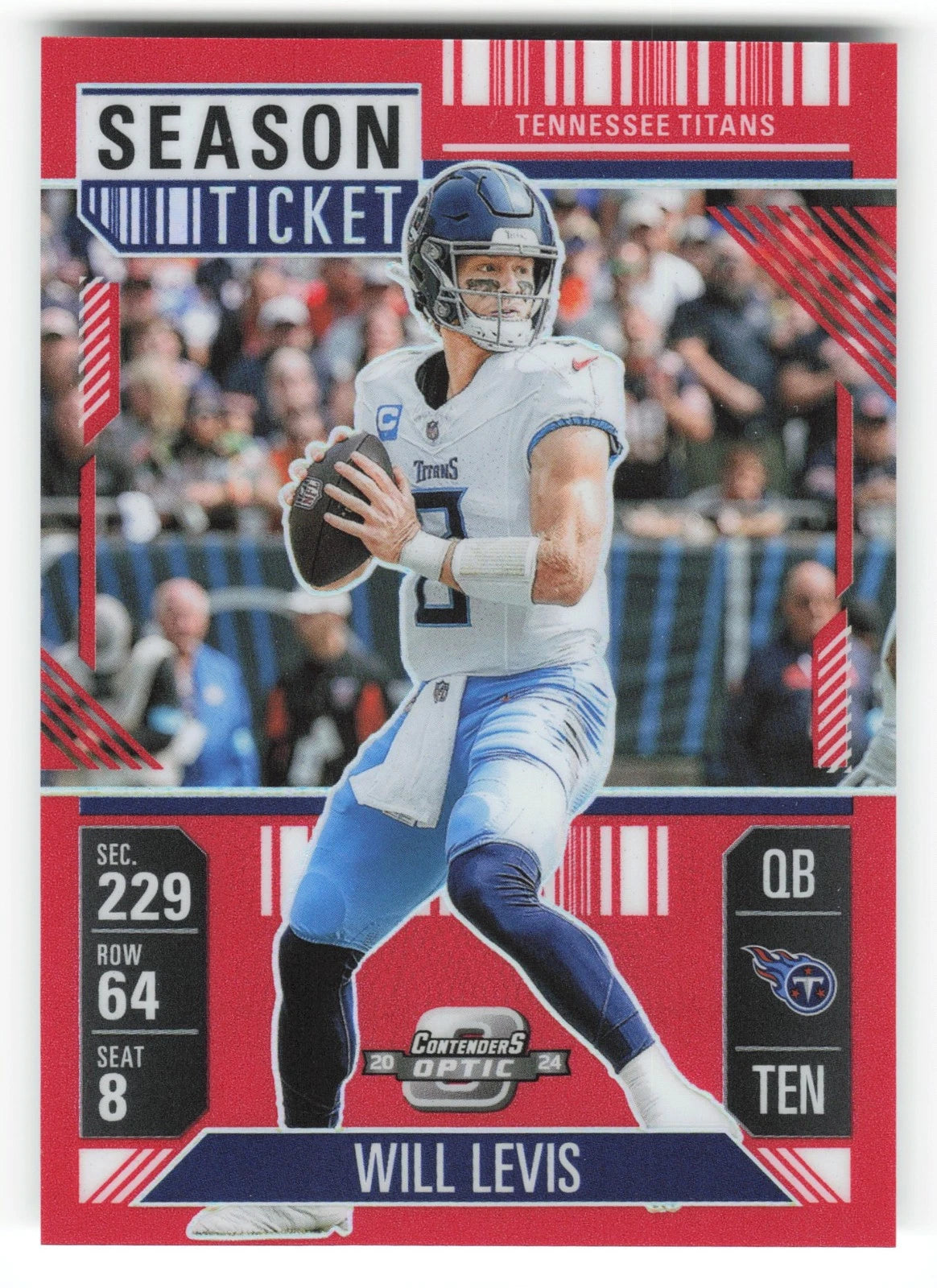 2024 Panini Contenders Optic Will Lsevis Tennessee Titans