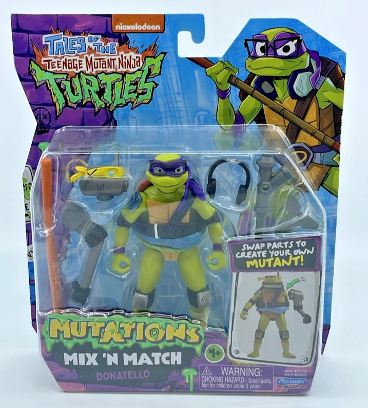 TMNT Tales Mutations Mix N Match Donatello Figure Playmates with Figure Protecto