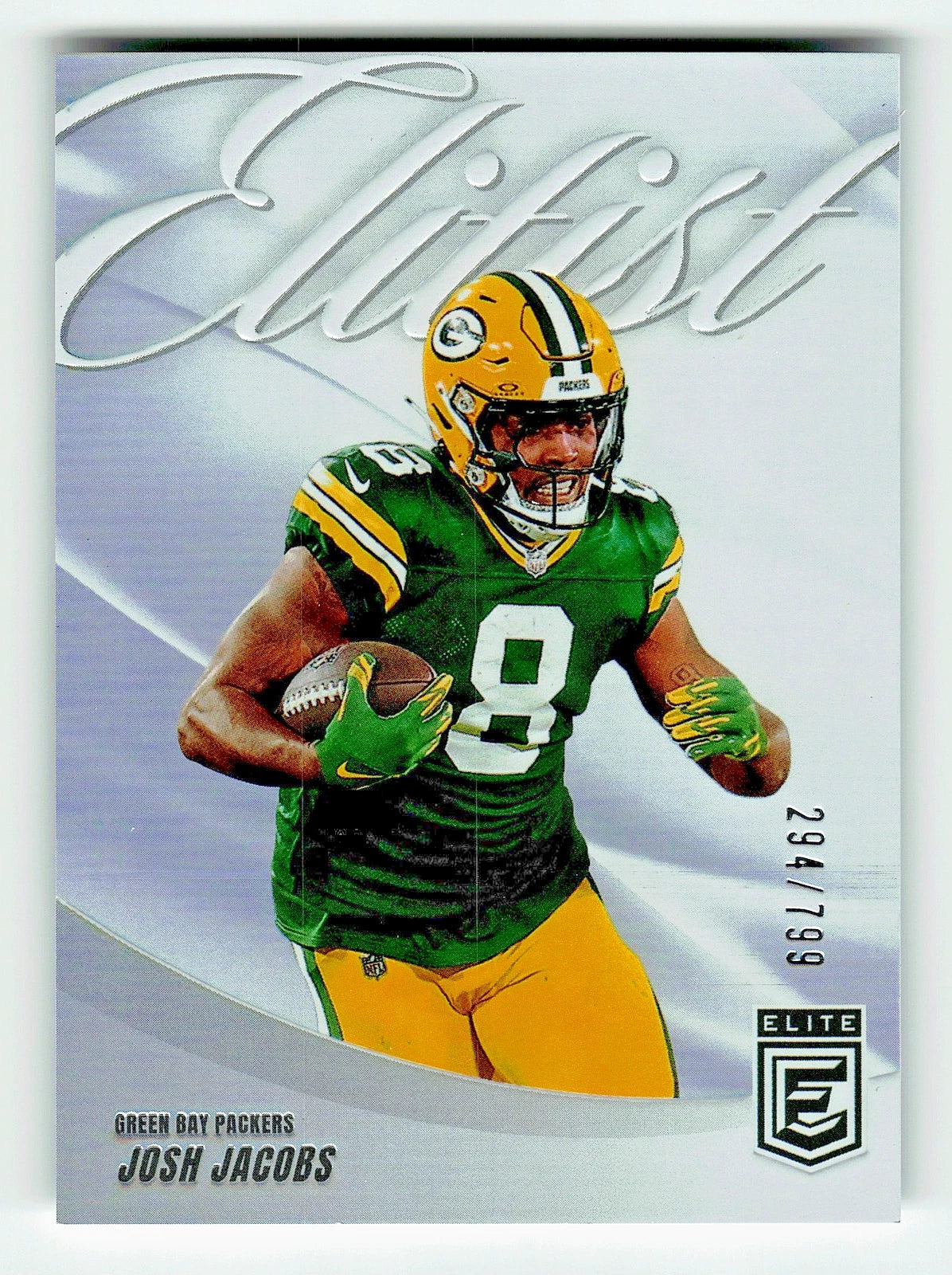 2025 Donruss Elite Elitist Josh Jacobs 294/799 Green Bay Packers #6