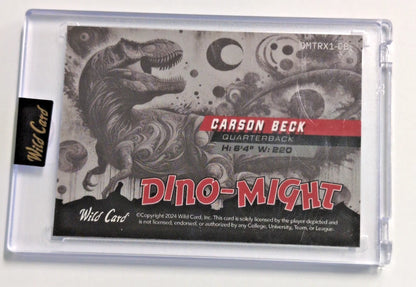 2024 - Football Wild Card Alumination - Carson Beck DMTRX1-CB Dino-Might 1/1