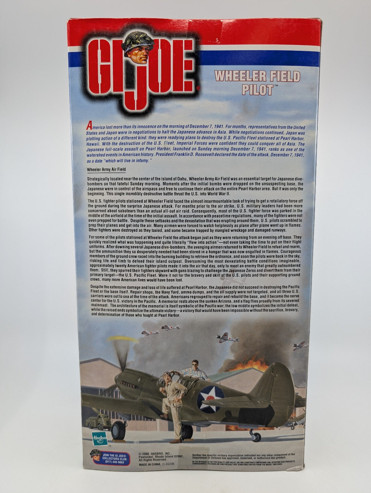 2000 - G.I. Joe - Pearl Harbor Wheeler Field Pilot 12 Inch Figure - Hasbro