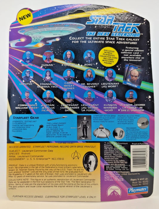 1993 - Star Trek TNG - Lieutenant Commander Data - Playmates