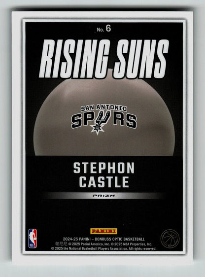 2024-25 Panini Optic Rising Stars Stephon Castle San Antonio Spurs #6