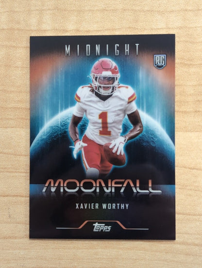 2024 - NFL Topps Midnight - Xavier Worthy M-17 Moonfall RC