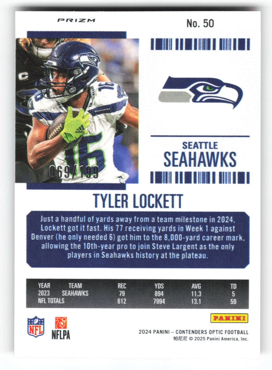 2024 Panini Contenders Optic Tyler Lockett Seattle Seahawks #50