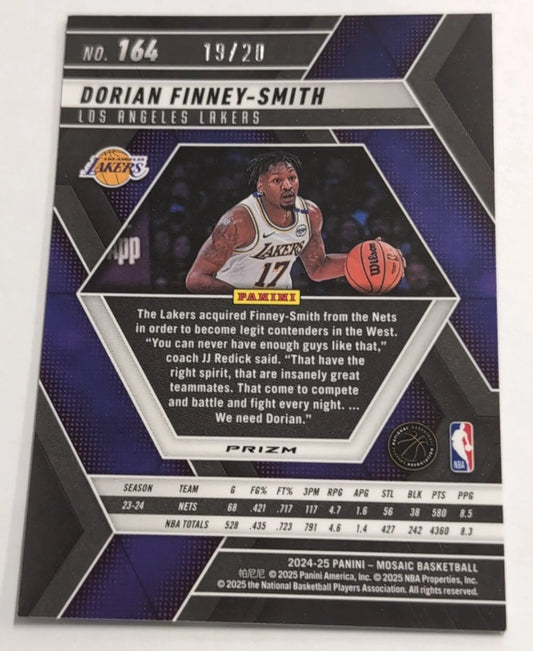 2024 - NBA Panini Mosaic Choice Cherry Blossom - Dorian Finney-Smith #164 /20