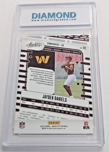 2024 - NFL Absolute - Jayden Daniels 102 RC Diamond 10 GEM MT