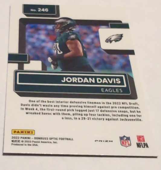 2022 - NFL Donruss Optic Red Rated Rookie - Jordan Davis 246 Rookie