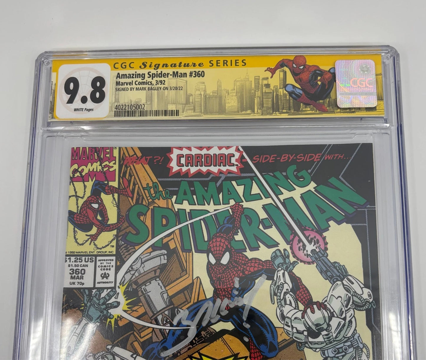 The Amazing Spider-Man #360 SIGNED Mark Bagley CGC 9.8 RARE Marvel Comic Legend