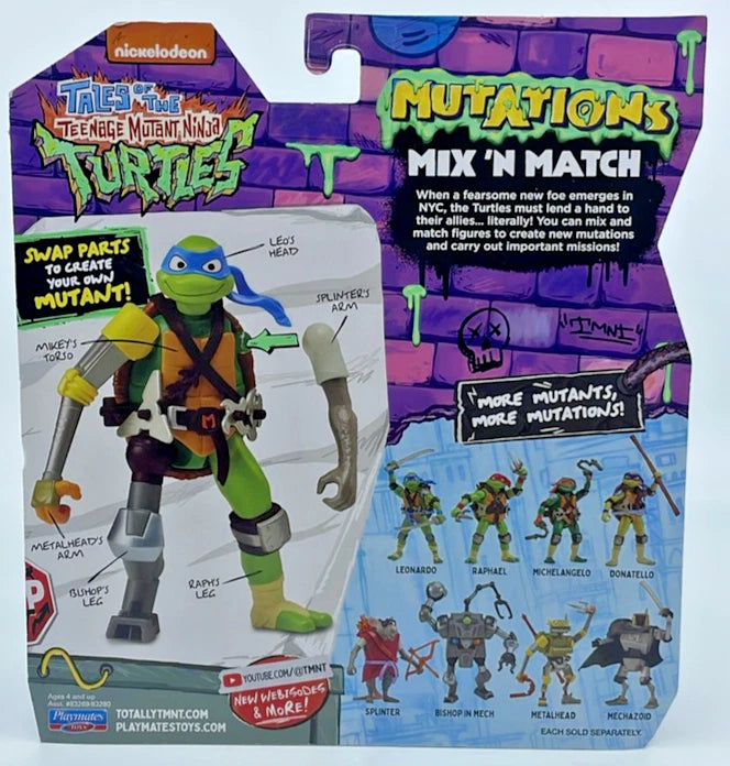 TMNT Tales Mutations Mix N Match Donatello Figure Playmates with Figure Protecto