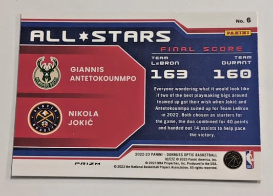 2022 - NBA Donruss Optic All Stars Prizm - Giannis Jokic 6