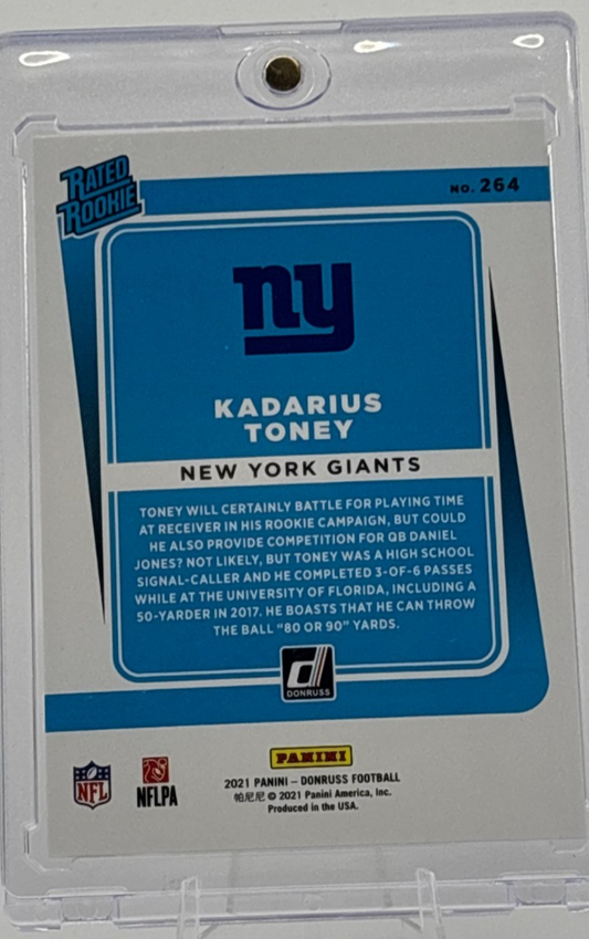 2021 Panini Donruss - Rated Rookie Kadarius Toney #264 Season Stat Line /500