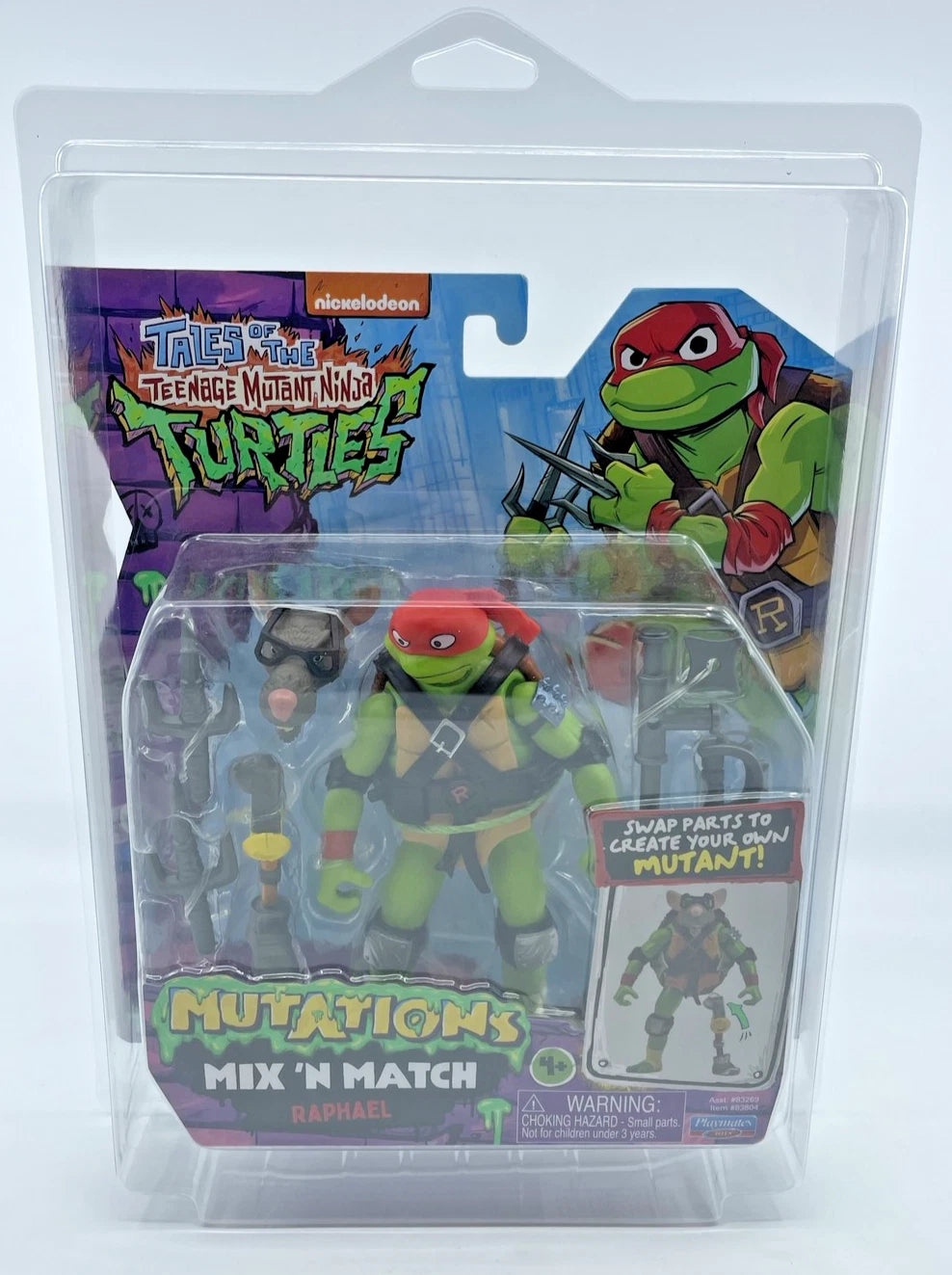 TMNT Mutations Mix N Match Raphael Figure with Figure Protector