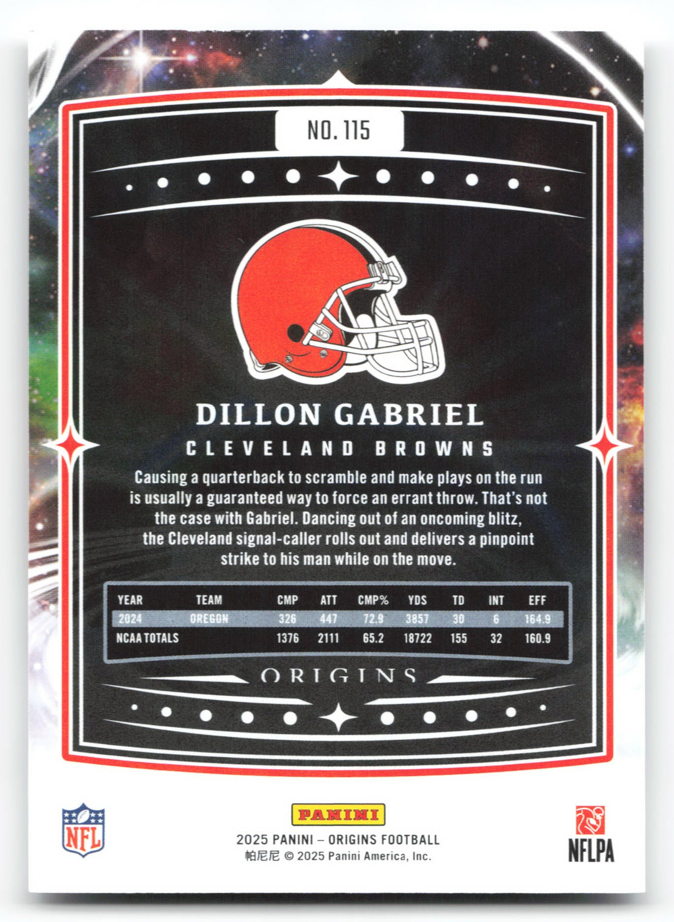 Dillon Gabriel - #115 - 2025 Panini Origins - Panini