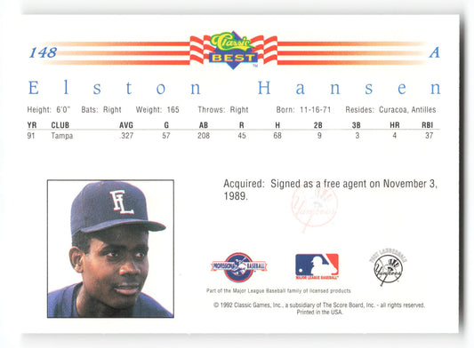 Elston Hansen - #148 - 1992 Classic Best - MLB