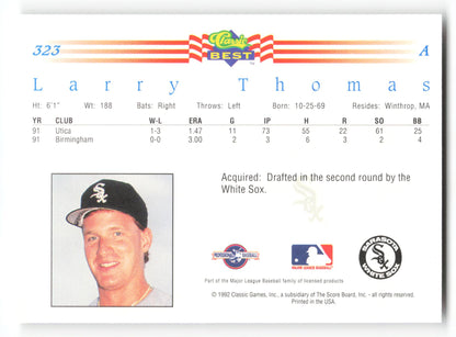 Larry Thomas - #323 - 1992 Classic Best - MLB
