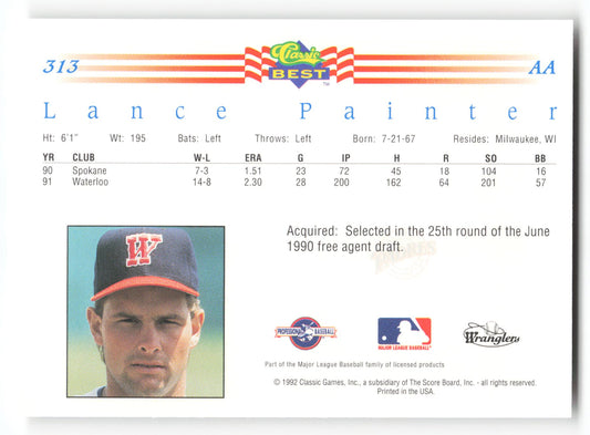 Lance Painter - #313 - 1992 Classic Best - MLB