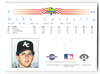 Mike Gardella - #4 - 1992 Classic Best - MLB