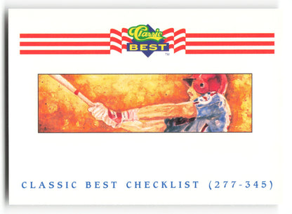Checklist: 208-276 - #398 - 1992 Classic Best - MLB