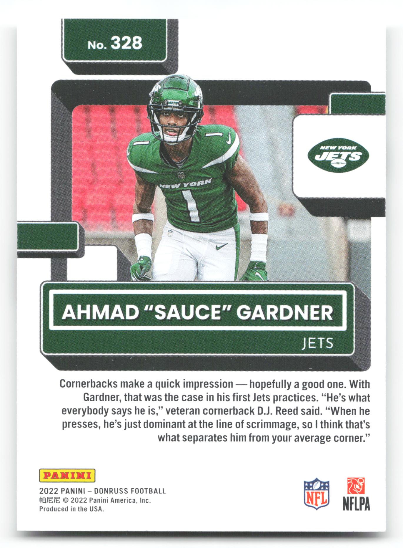 Ahmad "Sauce" Gardner - #328 - 2022 Donruss - Donruss