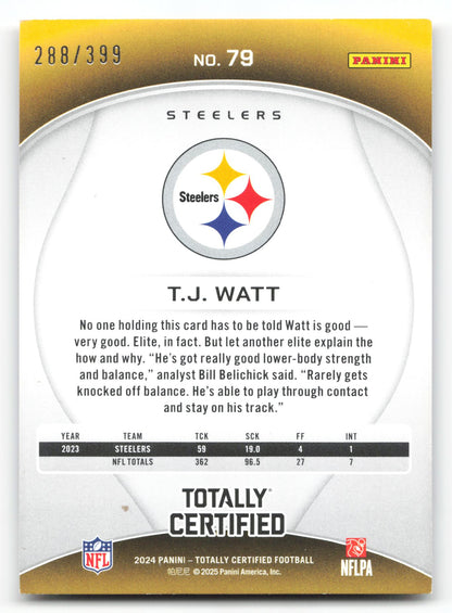 T.J. Watt - #79 - 2024 Panini Totally Certified - Panini
