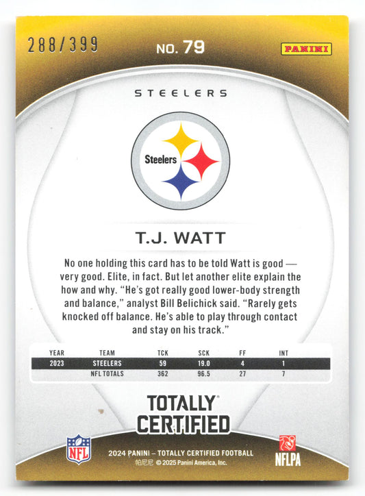 T.J. Watt - #79 - 2024 Panini Totally Certified - Panini