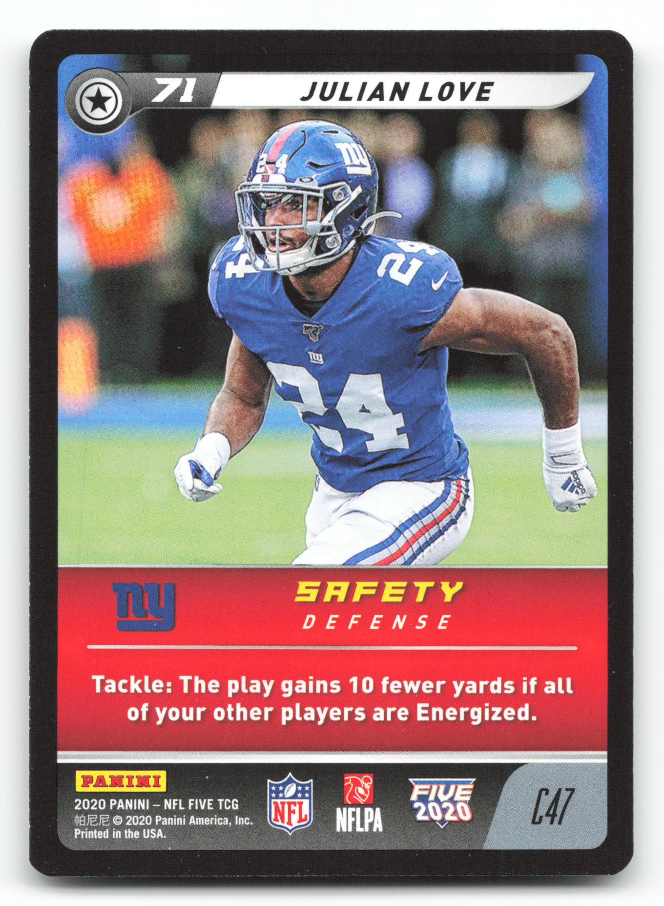 Julian Love - #C47 - 2020 Panini NFL Five - Panini