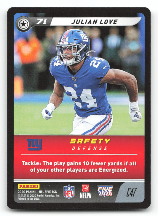 Julian Love - #C47 - 2020 Panini NFL Five - Panini