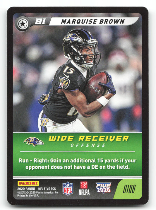 Marquise Brown - #U108 - 2020 Panini NFL Five - Panini
