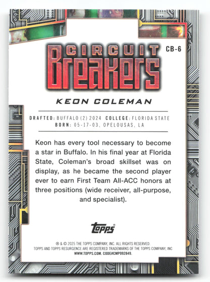 Keon Coleman - #CB-6 - 2024 Topps Resurgence - Topps