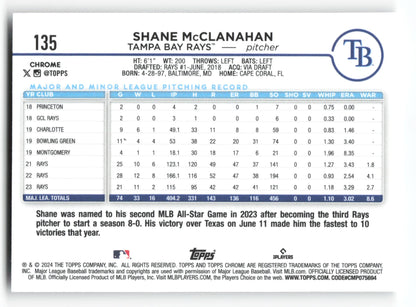 Shane McClanahan - #135 - 2024 Topps Chrome - Topps