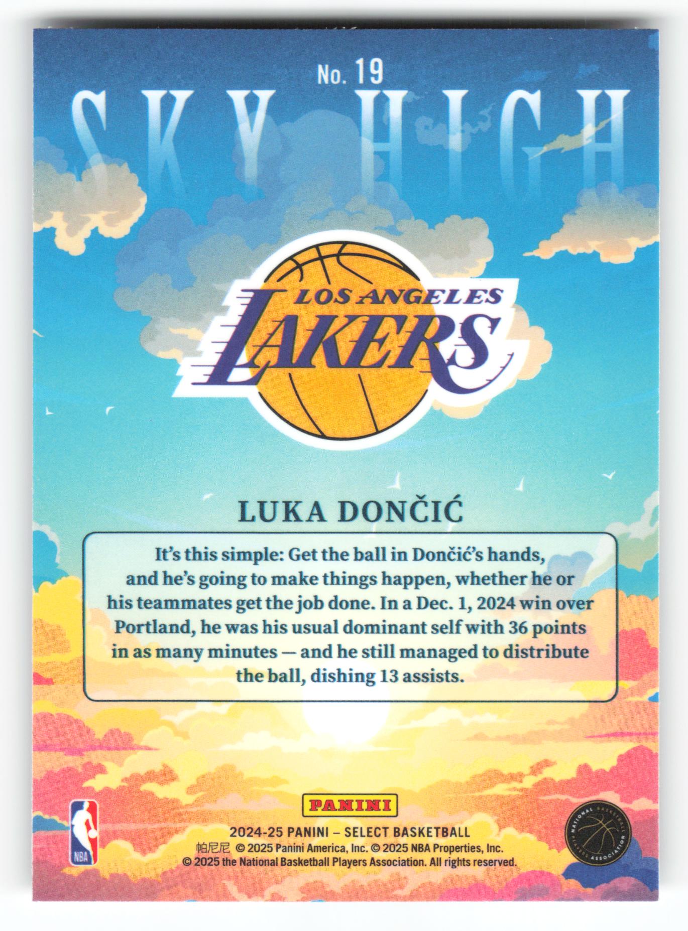 Luka Doncic - #19 - 2024-25 Panini Select - Select