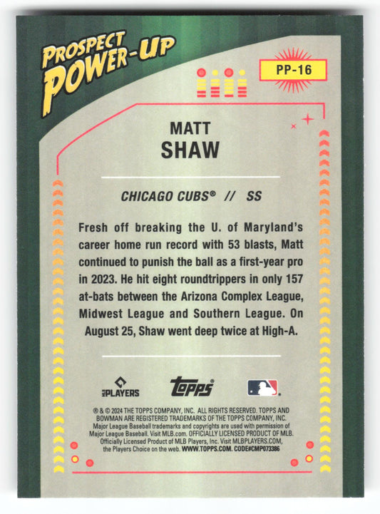 Matt Shaw - #PP-16 - 2024 Bowman - Bowman