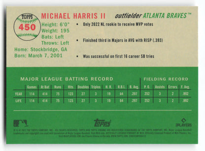 Michael Harris II - #450 - 2023 Topps Chrome Platinum Anniversary - Topps